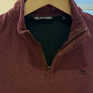 Travis Mathew Maroon Quarter-Zip Pullover Men’s Size Small
